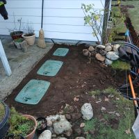 back filled valve boxes lids on